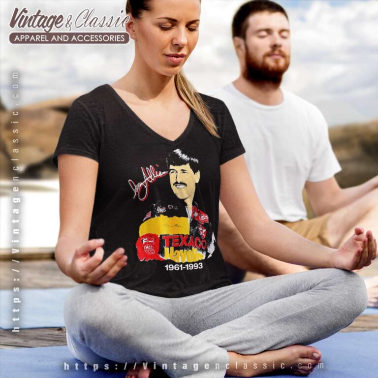 Vtg Davey Allison Nascar 1961 1993 V Neck TShirt Vtg Davey Allison Nascar 1961 1993 V Neck TShirt