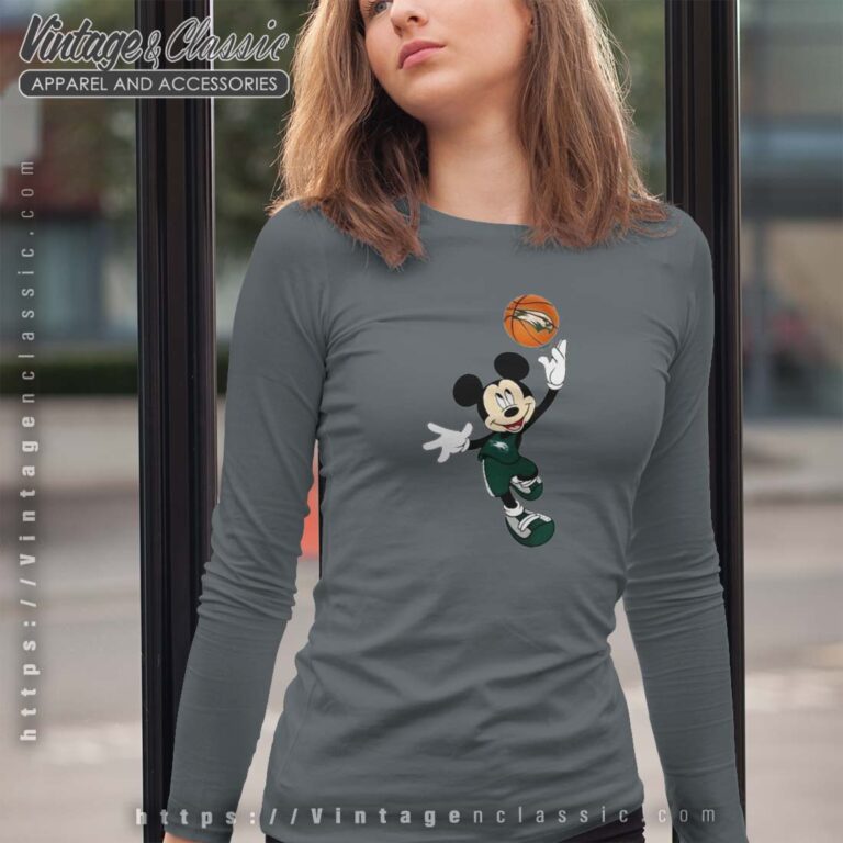 Wagner Seahawks Mickey Basketball NCAA March Madness Longsleeves Wagner Seahawks Mickey Basketball NCAA March Madness Longsleeves
