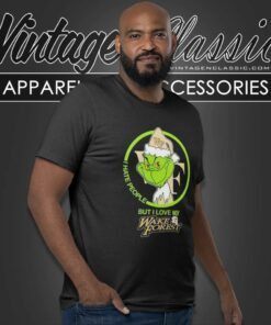 Wake Forest Ncaa Christmas Grinch Shirt I Hate People But I Love My Wake Forest T Shirt