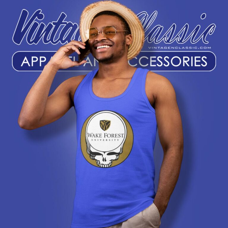 Wake Forest University Grateful Dead Steal Your Face Tank Top Racerback Wake Forest University Grateful Dead Steal Your Face Tank Top Racerback