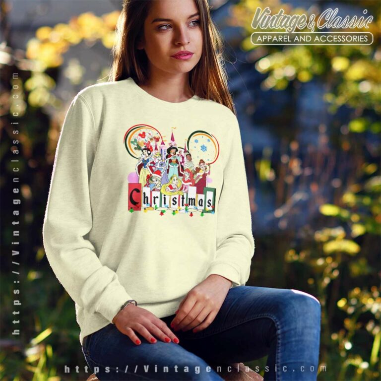 Walt Disney Princesses Christmas Sweatshirt Walt Disney Princesses Christmas Sweatshirt