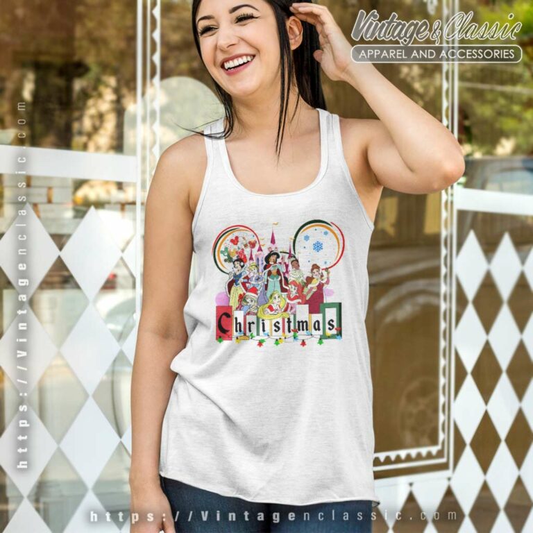 Walt Disney Princesses Christmas Tank Top Racerback Walt Disney Princesses Christmas Tank Top Racerback