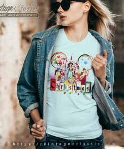 Walt Disney Princesses Christmas Shirt 7 Walt Disney Princesses Christmas V Neck TShirt