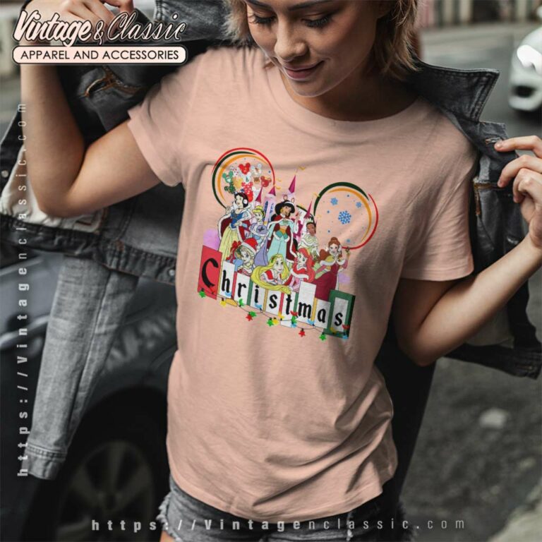 Walt Disney Princesses Christmas Women TShirt Walt Disney Princesses Christmas Women TShirt