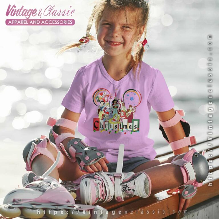 Walt Disney Princesses Christmas kids Vneck Walt Disney Princesses Christmas kids Vneck