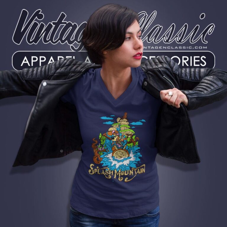 Walt Disney World Splash Mountain V Neck TShirt Walt Disney World Splash Mountain V Neck TShirt