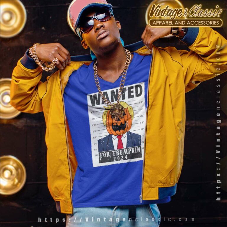 Wanted Trumpkin President Halloween V Neck TShirt Wanted Trumpkin President Halloween V Neck TShirt