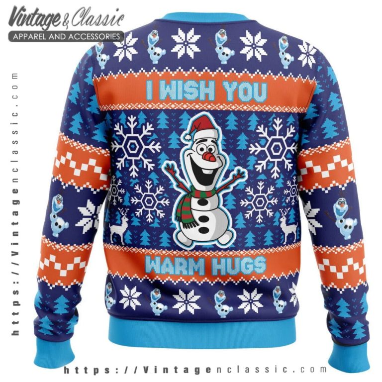 Warm Hugs Frozen Ugly Christmas Sweater back Ugly Sweater Warm Hugs Frozen Ugly Christmas Sweater back Ugly Sweater