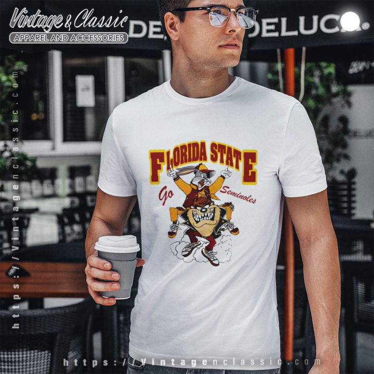 Warner Bros 1994 Warner Bros Tasmanian And Bug Bunny Florida State T Shirt Warner Bros 1994 Warner Bros Tasmanian And Bug Bunny Florida State T Shirt