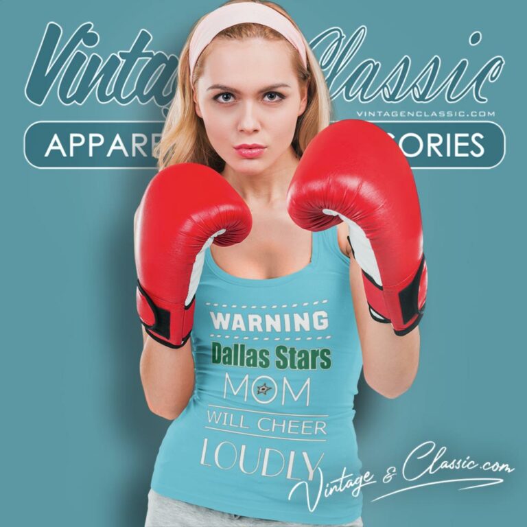 Warning Mom Will Cheer Loudly Dallas Stars Tank Top Racerback Warning Mom Will Cheer Loudly Dallas Stars Tank Top Racerback