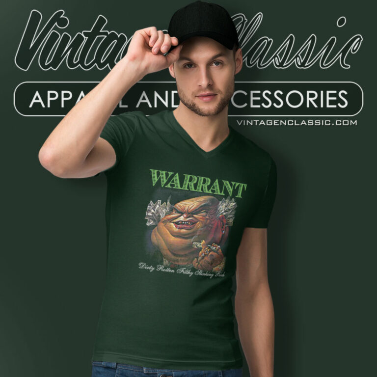 Warrant Dirty Rotten V Neck TShirt Warrant Dirty Rotten V Neck TShirt