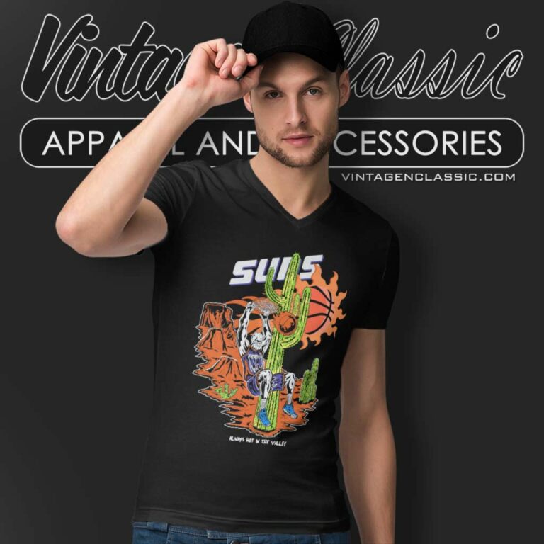 Warren Lotas Always Hot In The Valley Phoenix Suns V Neck TShirt Warren Lotas Always Hot In The Valley Phoenix Suns V Neck TShirt