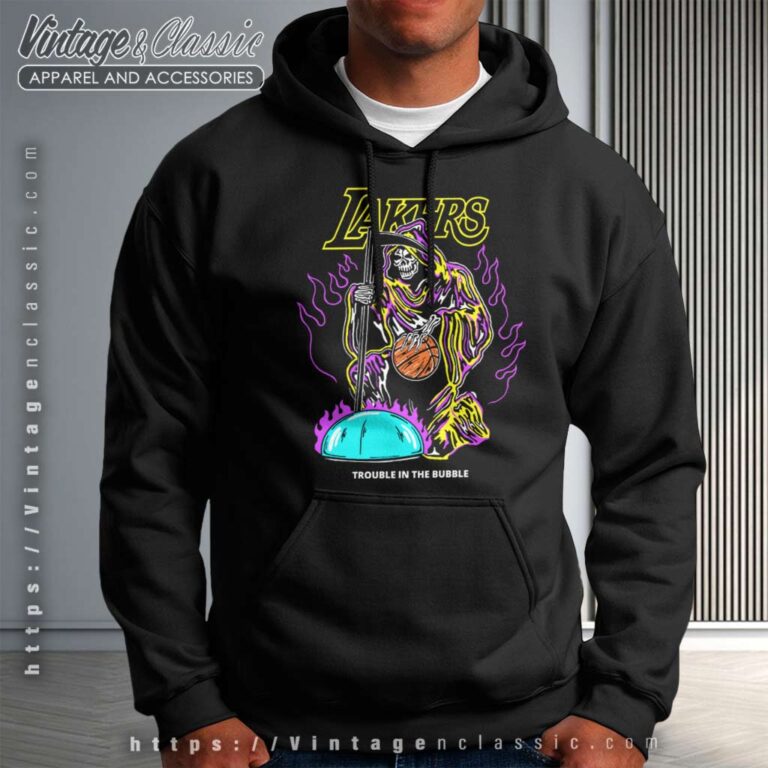 Warren Lotas Lakers Trouble In The Bubble Hoodie Warren Lotas Lakers Trouble In The Bubble Hoodie