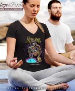 Warren Lotas Lakers Trouble In The Bubble V Neck TShirt
