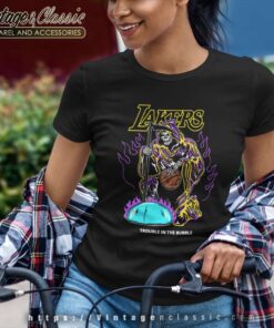 Warren Lotas Lakers Trouble In The Bubble Women TShirt