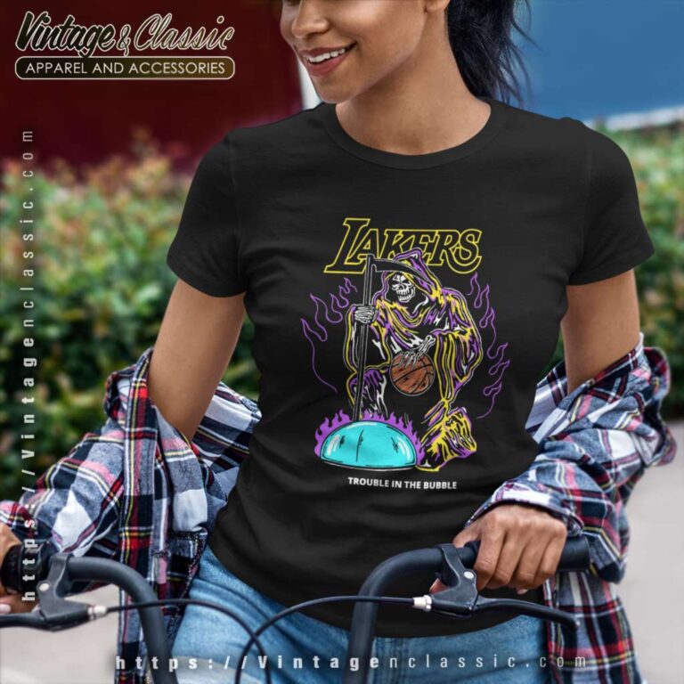 Warren Lotas Lakers Trouble In The Bubble Women TShirt Warren Lotas Lakers Trouble In The Bubble Women TShirt