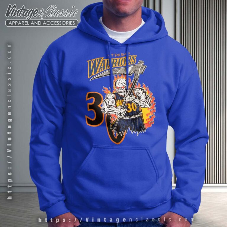 Warren Lotas Warriors Out For Blood Blue Hoodie Warren Lotas Warriors Out For Blood Blue Hoodie