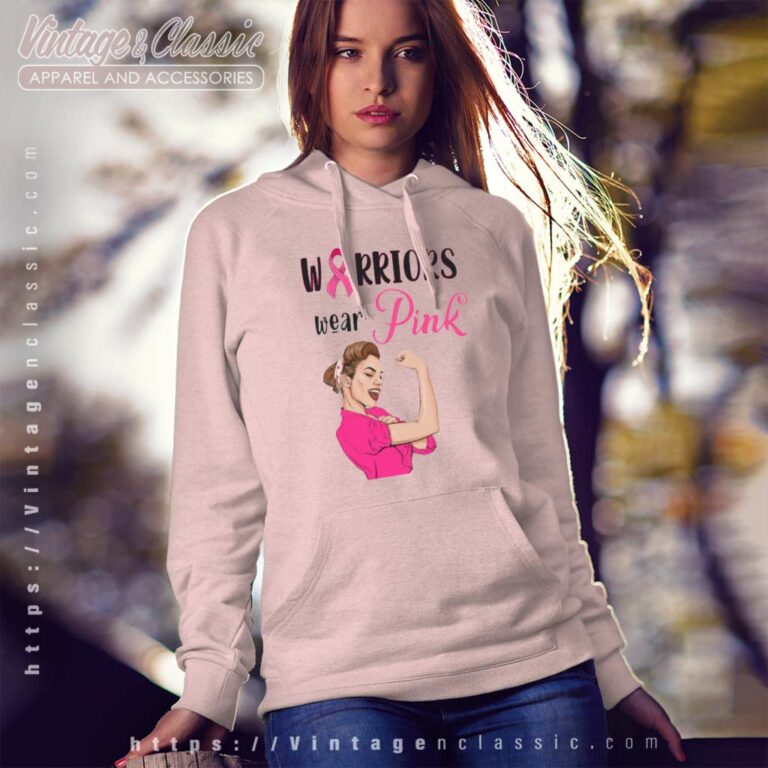 Warriors Wear Pink Breast Cancer Awareness Hoodie Warriors Wear Pink Breast Cancer Awareness Hoodie