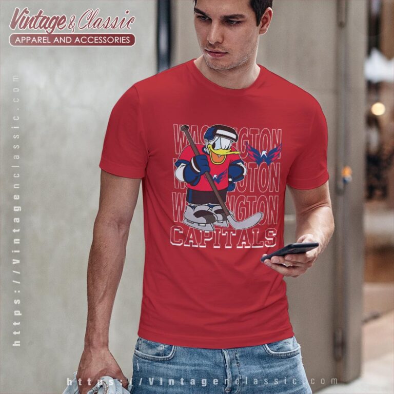 Washington Capitals Donald Duck Hockey Shirt T shirt Washington Capitals Donald Duck Hockey Shirt T shirt