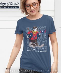 Washington Capitals Donald Duck Hockey Shirt Women T shirt