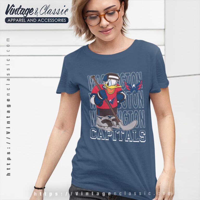 Washington Capitals Donald Duck Hockey Shirt Women T shirt Washington Capitals Donald Duck Hockey Shirt Women T shirt