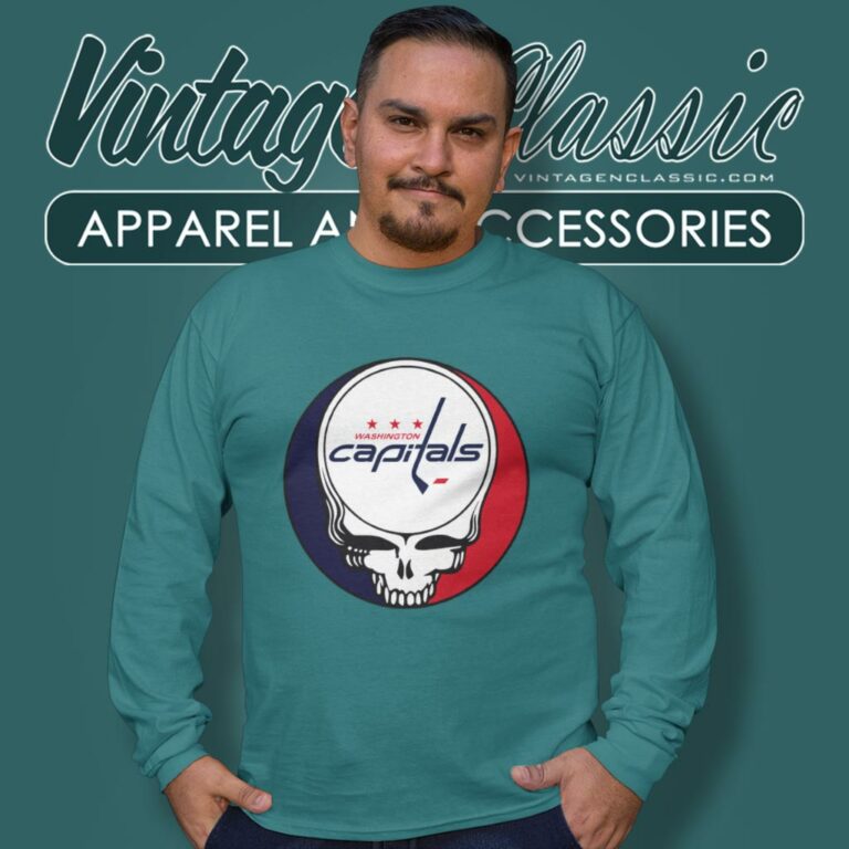 Washington Capitals Grateful Dead Steal Your Face Long Sleeve Tee Washington Capitals Grateful Dead Steal Your Face Long Sleeve Tee