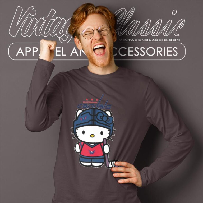 Washington Capitals Hello Kitty Shirt Long Sleeve Tee Washington Capitals Hello Kitty Shirt Long Sleeve Tee