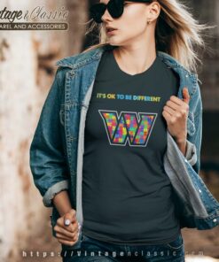 Washington Commanders Autism Its Ok To Te Different Vneck