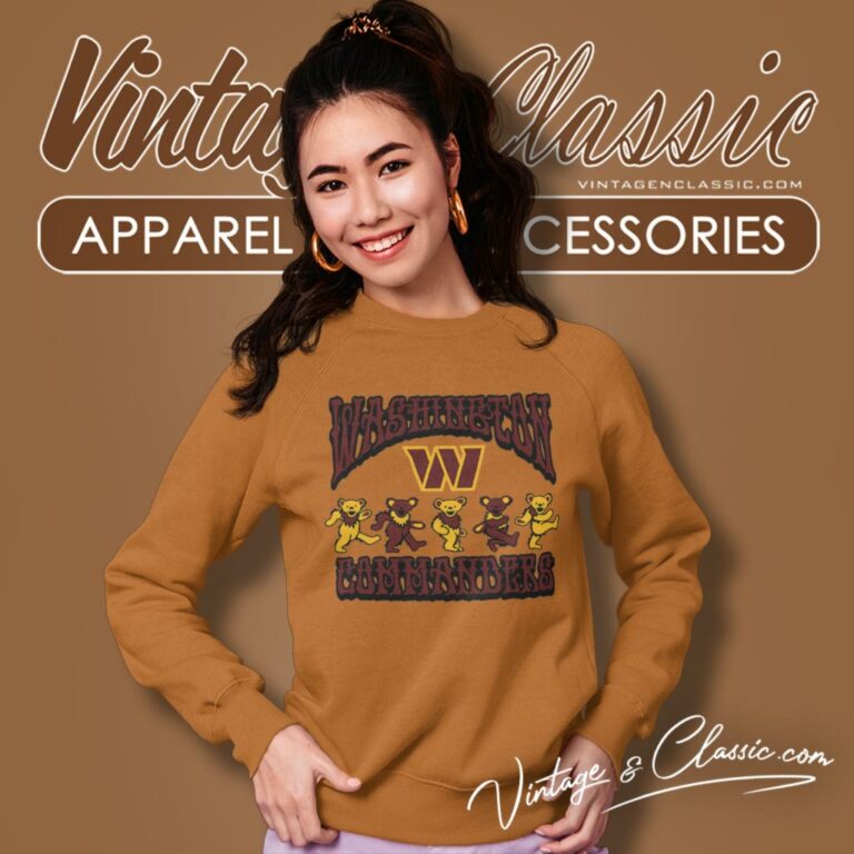 Washington Commanders Grateful Dead Dancing Bears Sweatshirt Washington Commanders Grateful Dead Dancing Bears Sweatshirt