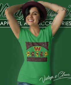 Washington Commanders Grateful Dead Dancing Bears V Neck TShirt