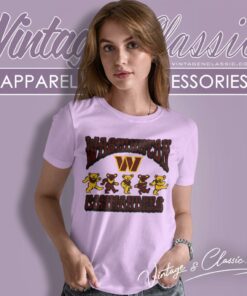 Washington Commanders Grateful Dead Dancing Bears Women T Shirt