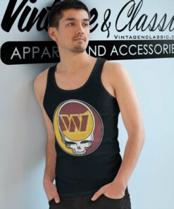 Washington Commanders Grateful Dead Steal Your Face Tank Top Racerback