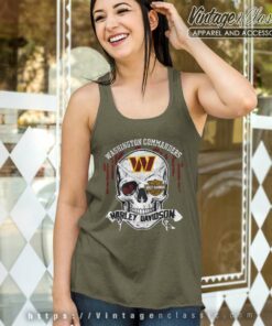 Washington Commanders Harley Davidson Skull Tank Top Racerback