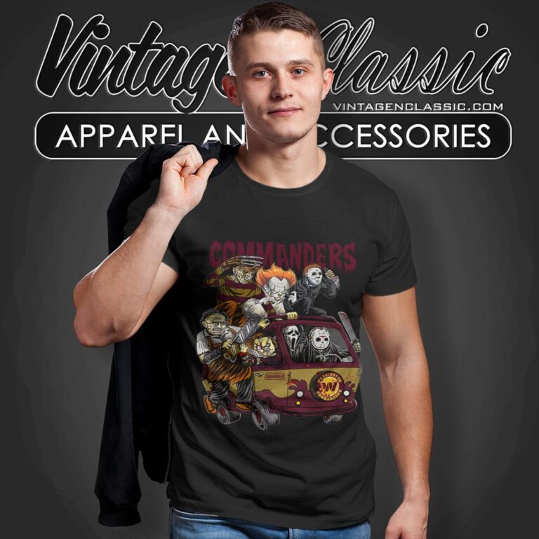 Washington Commanders Horror Movies Characters Halloween Shirt T shirt Washington Commanders Horror Movies Characters Halloween Shirt T shirt