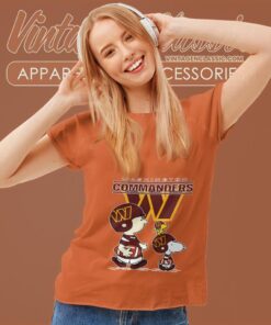Washington Commanders Lets Play Football Together Snoopy Shirt Women T shirt