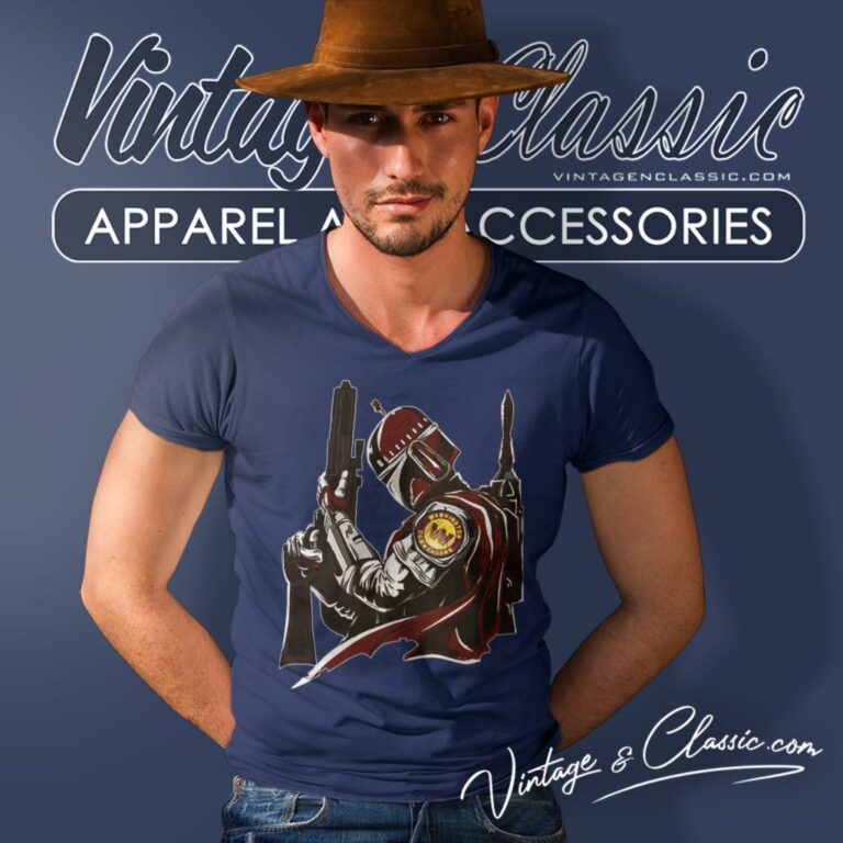 Washington Commanders Mandalorian Star Wars V Neck TShirt Washington Commanders Mandalorian Star Wars V Neck TShirt
