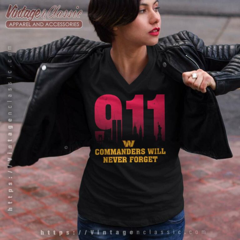 Washington Commanders Nfl 911 Will Never Forget V Neck TShirt Washington Commanders Nfl 911 Will Never Forget V Neck TShirt