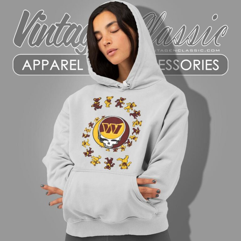 Washington Commanders Nfl Grateful Dancing Bears Hoodie 1 Washington Commanders Nfl Grateful Dancing Bears Hoodie 1
