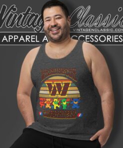 Washington Commanders Nfl Grateful Dancing Bears Retro Tank Top Racerback