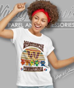 Washington Commanders Nfl Grateful Dancing Bears Retro Women T Shirt