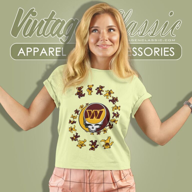 Washington Commanders Nfl Grateful Dancing Bears Women T Shirt 1 Washington Commanders Nfl Grateful Dancing Bears Women T Shirt 1