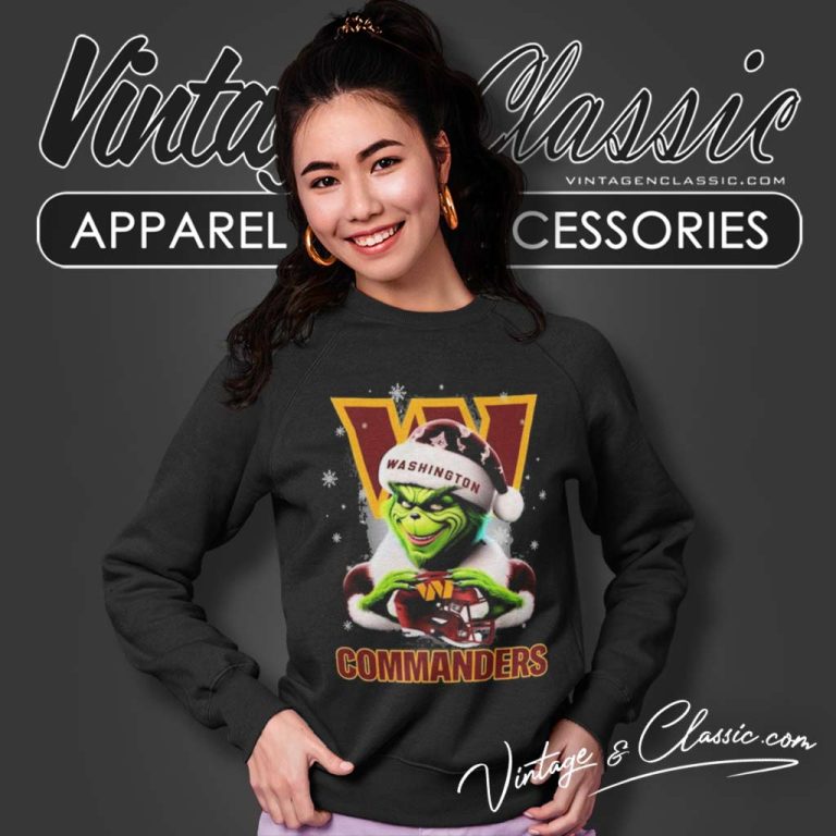 Washington Commanders Santa Grinch Christmas Love Sweatshirt Washington Commanders Santa Grinch Christmas Love Sweatshirt