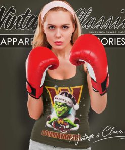 Washington Commanders Santa Grinch Christmas Love Tank Top Racerback