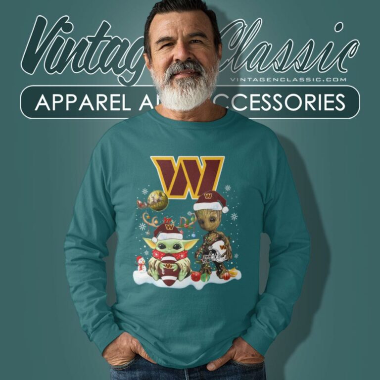 Washington Commanders Shirt Baby Yoda And Groot Santa Christmas Long Sleeve Tee 1 Washington Commanders Shirt Baby Yoda And Groot Santa Christmas Long Sleeve Tee 1