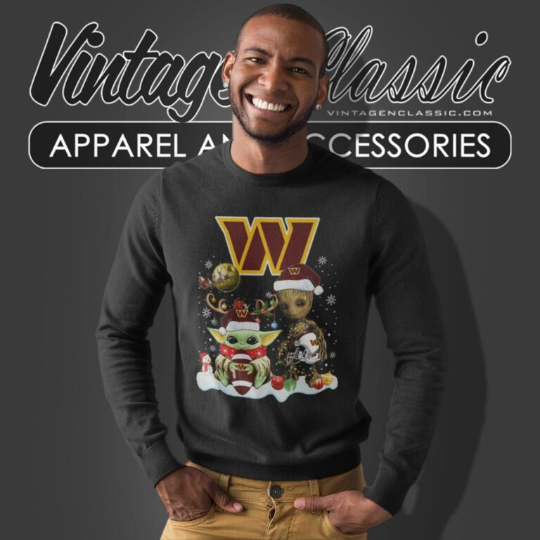 Washington Commanders Shirt Baby Yoda And Groot Santa Christmas Sweatshirt 1 Washington Commanders Shirt Baby Yoda And Groot Santa Christmas Sweatshirt 1