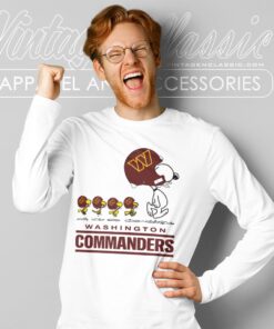 Washington Commanders Snoopy Woodstock Team Walking Long Sleeve Tee
