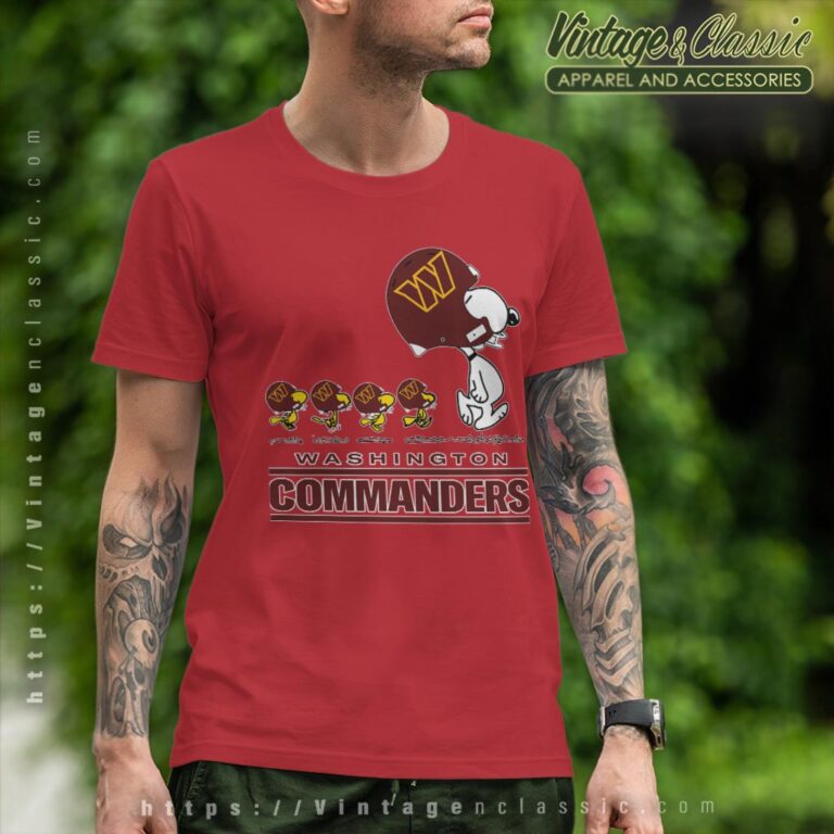 Washington Commanders Snoopy Woodstock Team Walking T shirt Washington Commanders Snoopy Woodstock Team Walking T shirt