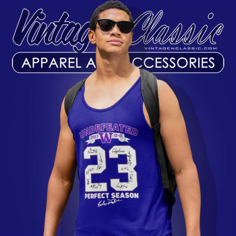 Washington Huskies 2023 Perfect Season 12 0 Signatures Tank Top Racerback Washington Huskies 2023 Perfect Season 12 0 Signatures Tank Top Racerback