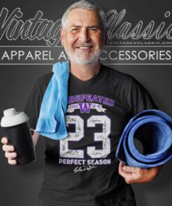 Washington Huskies 2023 Perfect Season 12 0 Signatures V Neck TShirt