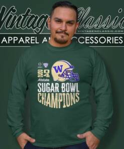 Washington Huskies 2024 Sugar Bowl Champions Helmet Long Sleeve Tee